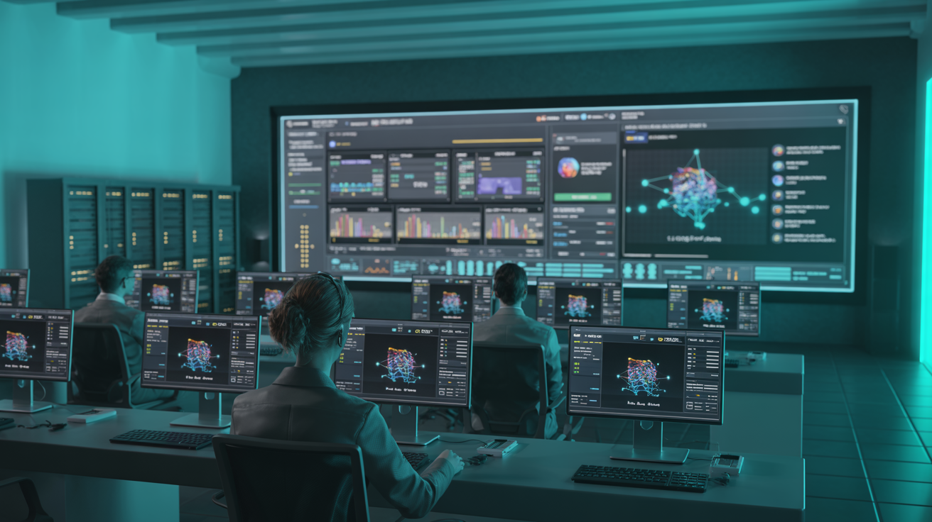 AI-powered technology background